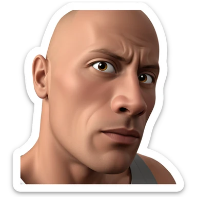 bald meme portrait of boy sticker