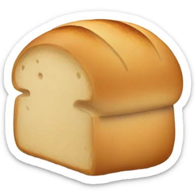 Freshly baked round load of bread sticker