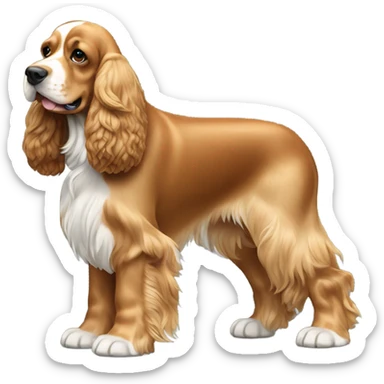 Dog-golden-english-cocker-spaniel-full-body-standing sticker