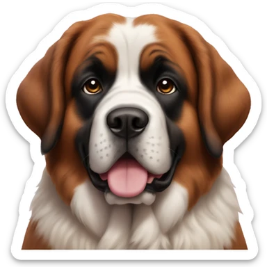 Pink colored Saint Bernard sticker
