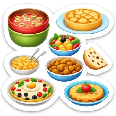 High resolution of a food dishes sticker