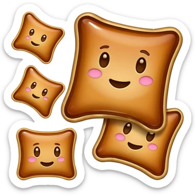 Caramel candy sticker