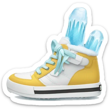frozen sneaker with icicles sticker