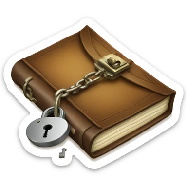 vintage diary with lock and key sticker