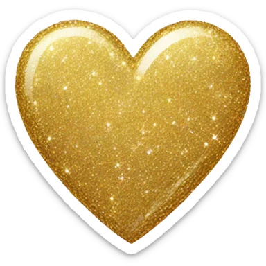 glittery heart sticker
