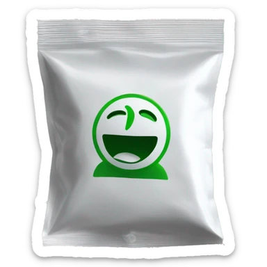 Ziploc baggie with white inside sticker