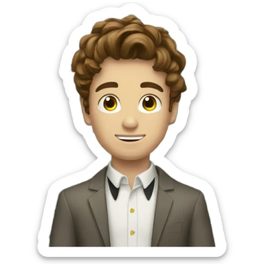 A rich teen man whit Brown hair and money sticker