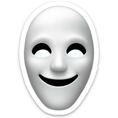 Ghost face mask sticker