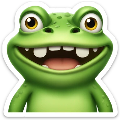 Angry mad very angry frog sticker
