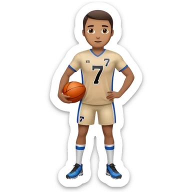 Number 7 Printed Athlete sticker