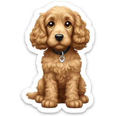Black cocker spaniel golden doodle mix sticker