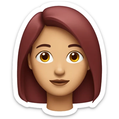 mujer con pelo muy largo rojo sticker