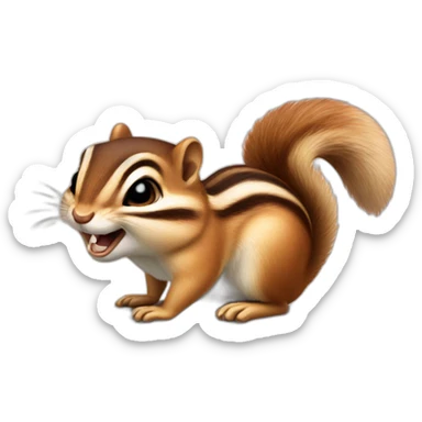 chipmunk is chewing sticker