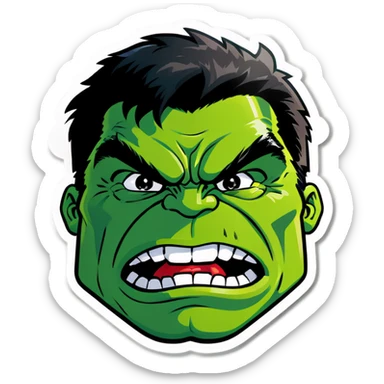 Hulk kissed hule sticker