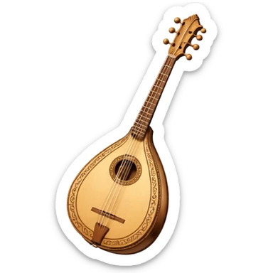 Baroque lute sticker