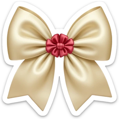 Really light cream bow sticker