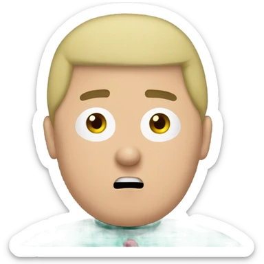 Surprised Man in cartman costume  sticker