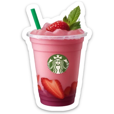 Starbucks strawberry acai refresher  sticker