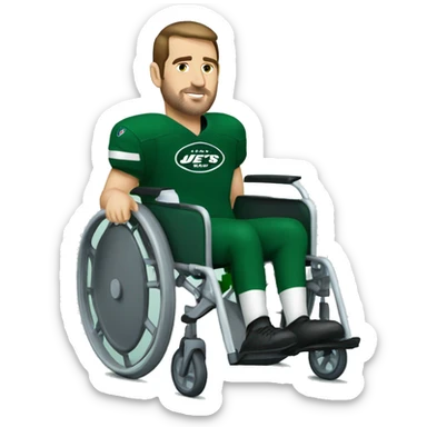 Aaron rogers jets uniform wheelchair  sticker