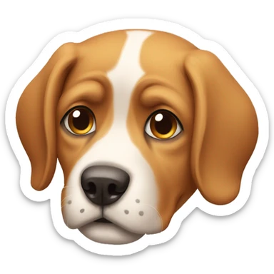 creates a dog that expresses sadness sticker