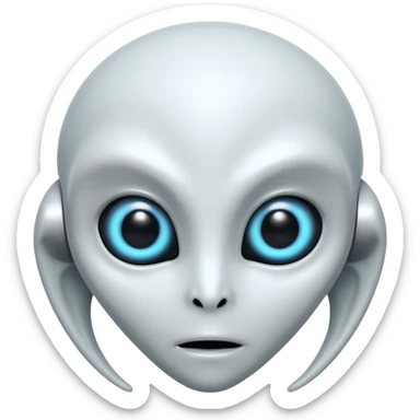 white aliens look alike humans but very tech sticker
