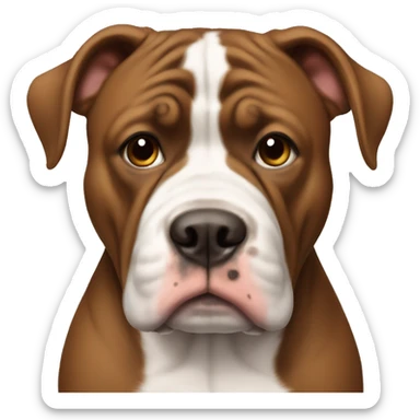 Xl bully brown and white sticker