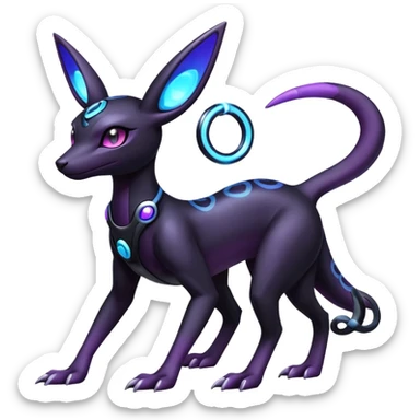 Salazzle-Umbreon-Fakémon-hybrid-creature (full body)  sticker