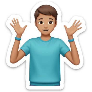 boy tiktok dance half body no tiktok logo sticker