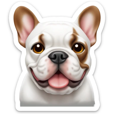 French bulldog red and white sticker
