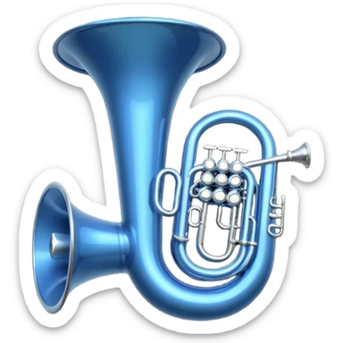 tuba azul escura sticker