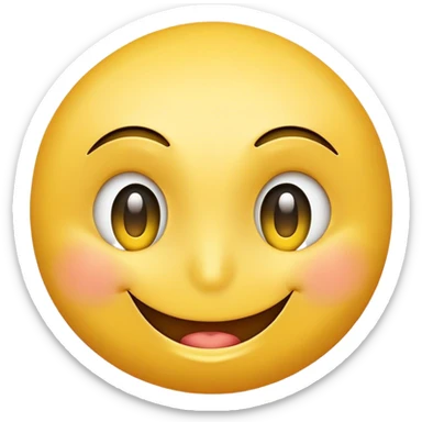 Make me a cross between 😀 and 😉 sticker