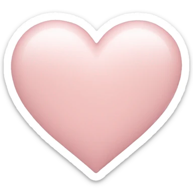 Pale pink heart  sticker