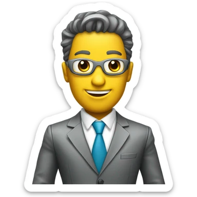 robot sales agent  sticker