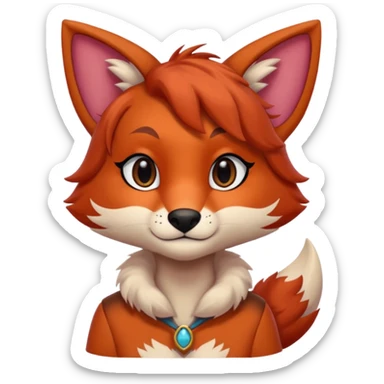 Falvie Art (profile anthro furry portrait drawing) sticker