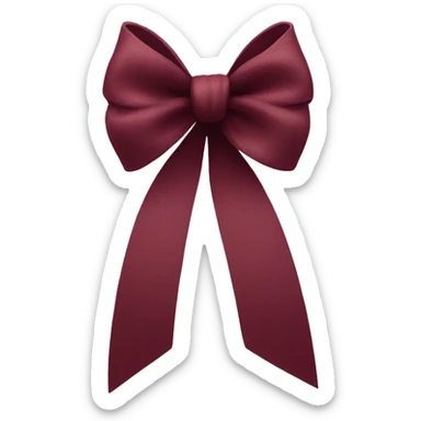 A pretty bow in burgundy  sticker