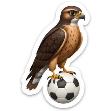 Falcon about soccer ball sticker
