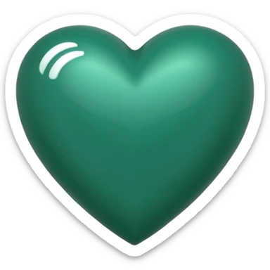 Corazón turquesas oscuro, más oscuro tirando a. Verde  sticker