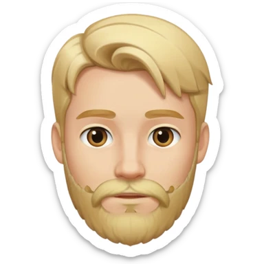 young man with blonde hair and neat medium beard sticker