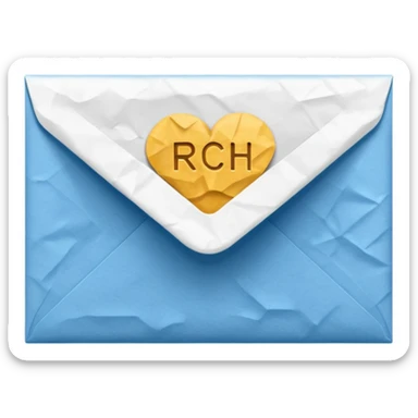 envelope with the word RCH on it sticker