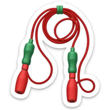 jump rope with christmas color sticker