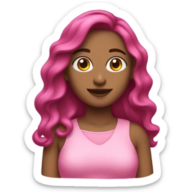 Ondulada , femenina , color rosa sticker