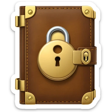 classic diary with a lock sticker