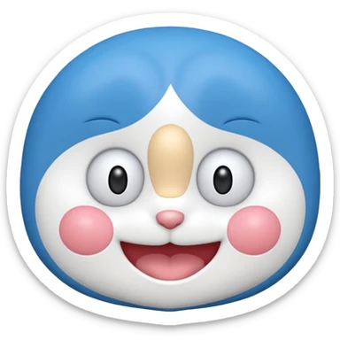 Doraemon sin orejas  sticker