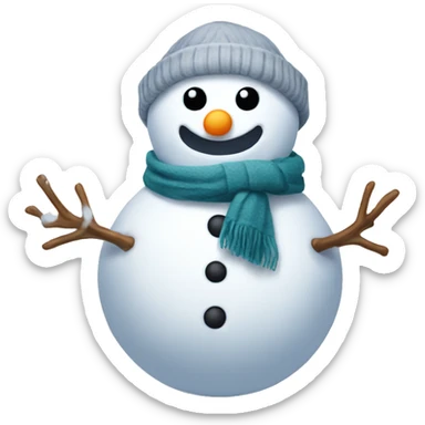 Snowman with scarf sticker