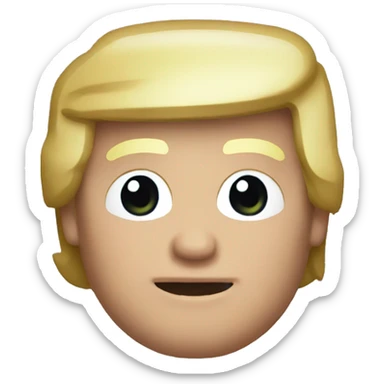 Donald trump emoji  in pixel sticker