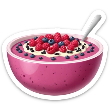 dark pink smoothie bowl sticker