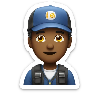 Character chilling while working sticker