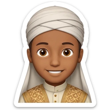 Islamic emoji video boy sticker