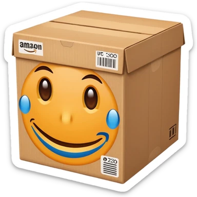 AMAZON BOX WITH UPC CODE sticker