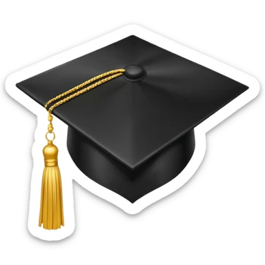 Graduation cap tossed in air sticker